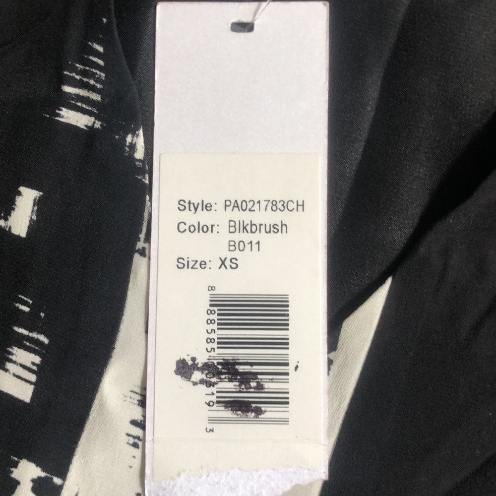 Parker NWT Nelly Combo Silk Dress in Black Brush - Picture 5 of 11